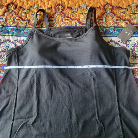 J. Jill Fit Performance Shelf-Bra Tank Black Size Large - Picture 9 of 12